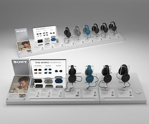 RETAIL SQUARE 1 sony retail display