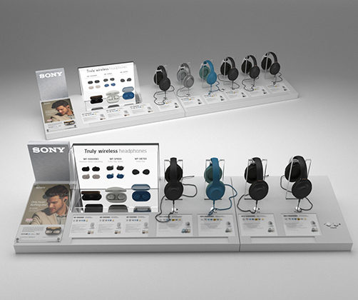 RETAIL SQUARE 1 sony retail display